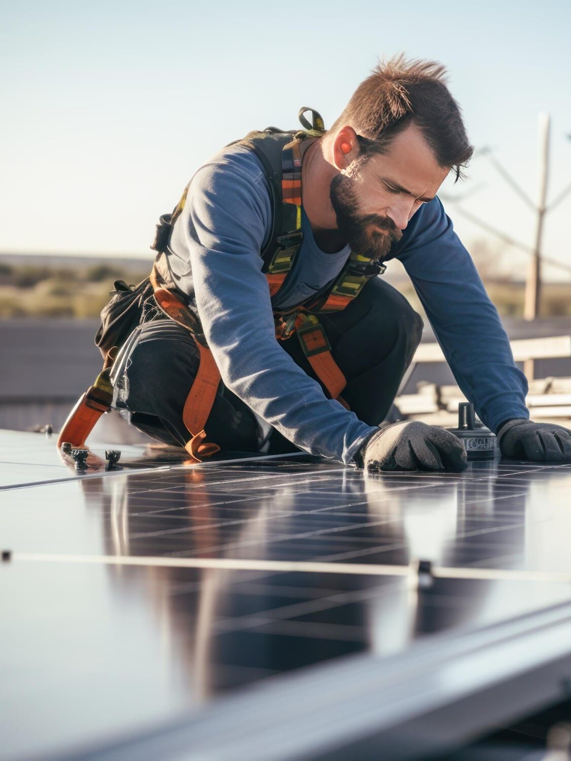 Photovoltaik-Anlage wird installiert