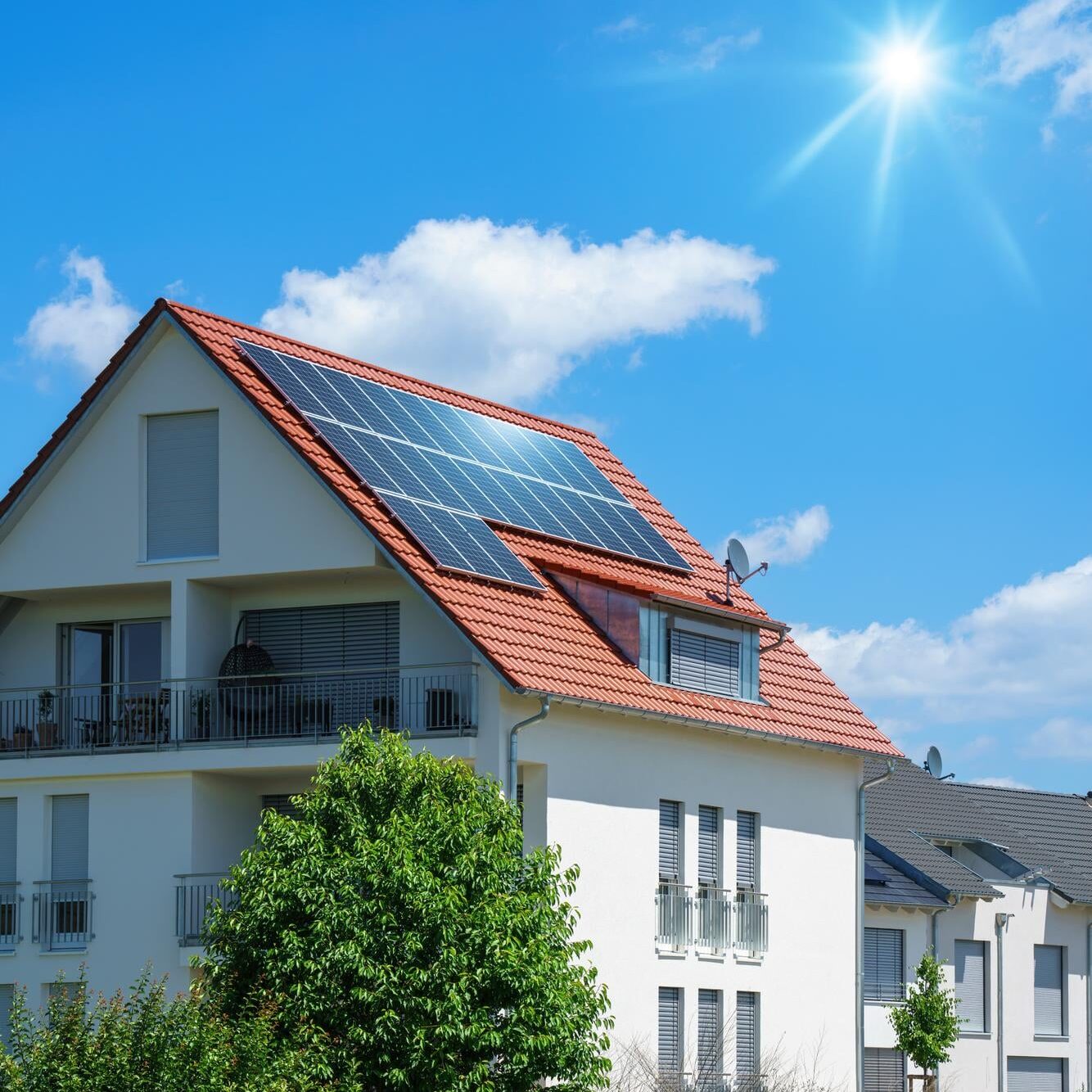 Haus mit Solarenergie