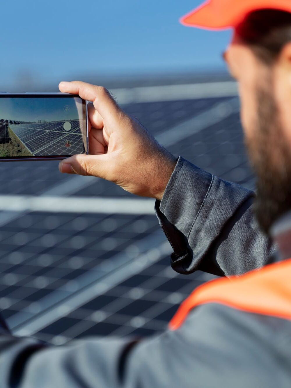 Solaranlage wird fotografiert